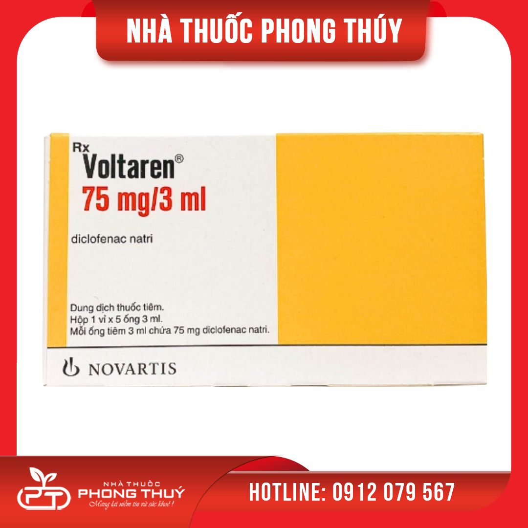 Thuốc Tiêm điều Trị Viêm Thoái Hóa Khớp Voltaren 75mg 3ml 5 ống Nhà Thuốc Phong Thuý